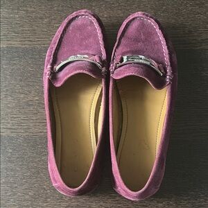 Coach Purple Suede Loafers